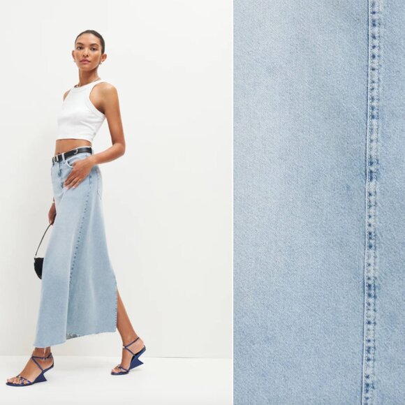 Reformation Kass Maxi Denim Skirt - NWT, Size 29 - Picture 5 of 7